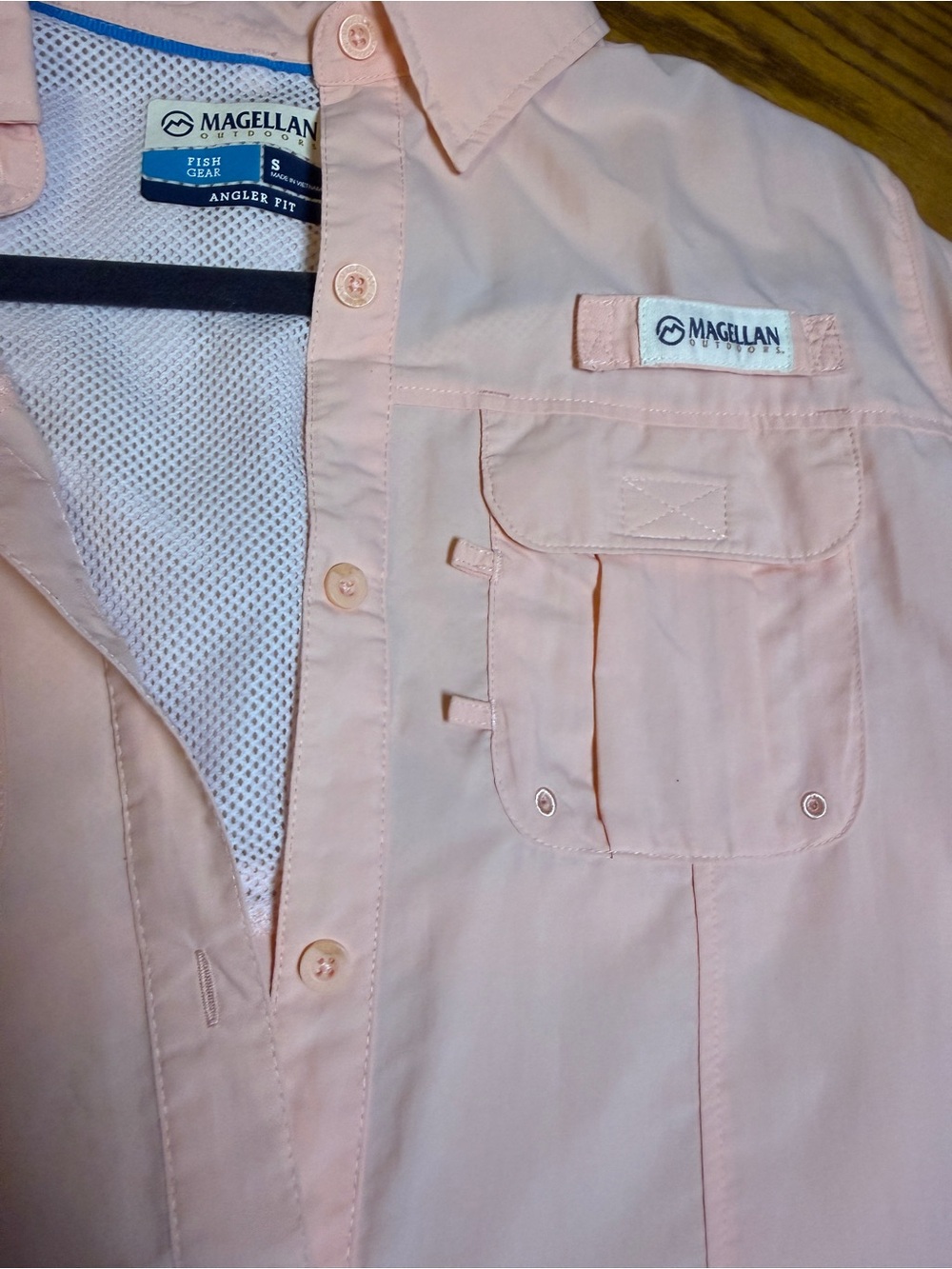 Magellan Outdoors Women’s Peach Short Sleeve Button up Size Small - Picture 15 of 15
